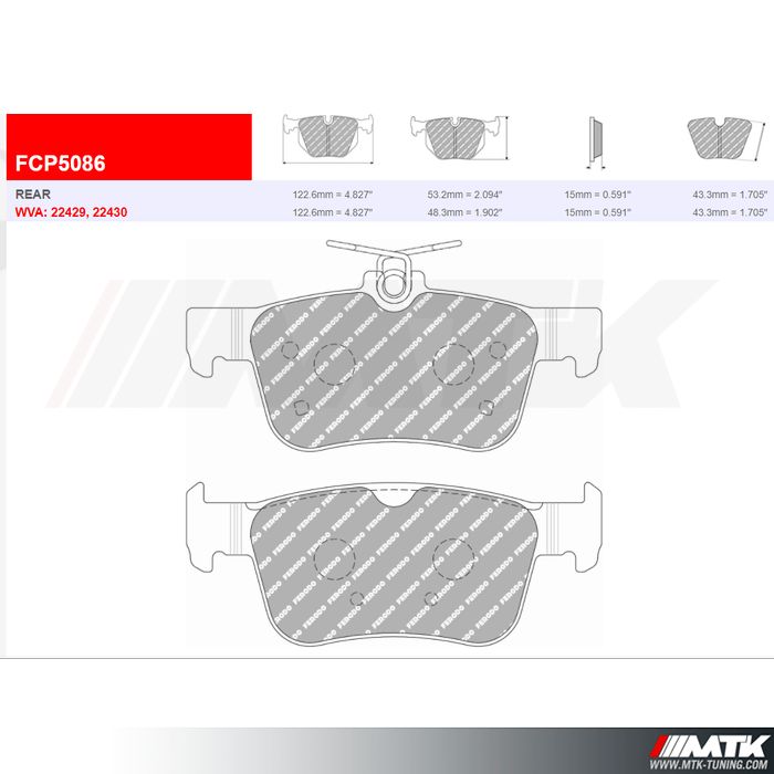 Plaquettes Ferodo Racing DS1.11 FCP5086W