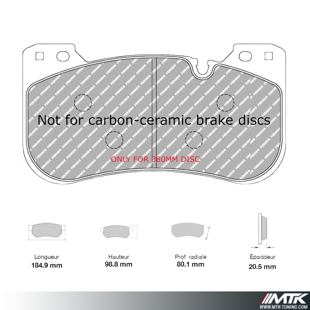 Plaquettes Ferodo Racing DS2500 FCP5546H - BMW