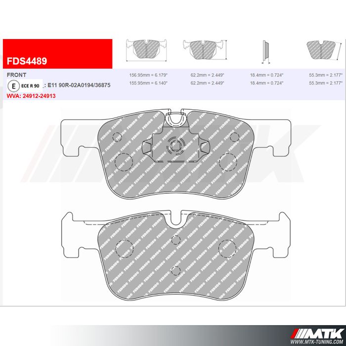 Plaquettes Ferodo DS Performance FDS4489 - BMW