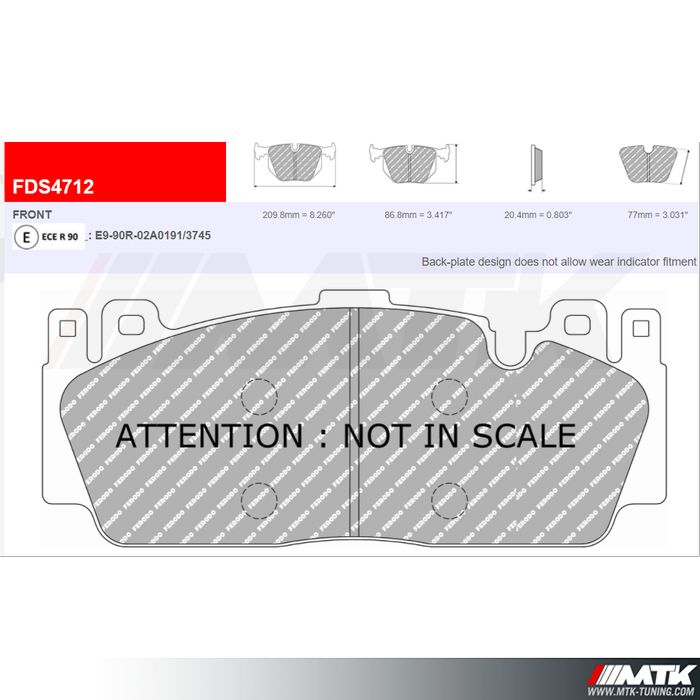 Plaquettes Ferodo Racing DS1.11 FCP4712W