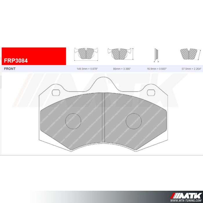 Plaquettes Ferodo Racing DS Uno FRP3084Z