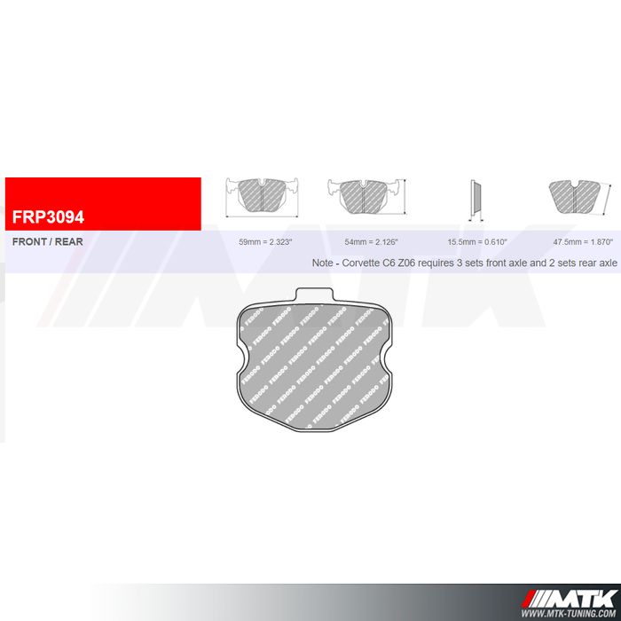 Plaquettes Ferodo Racing DS1.11 FRP3094W