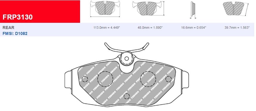 Plaquettes Ferodo DS 2500 FRP3130 - FORD