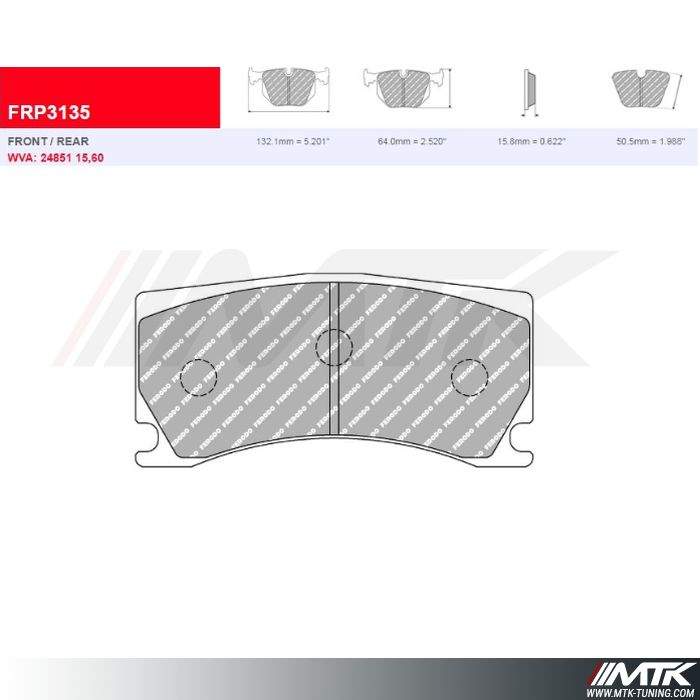 Plaquettes Ferodo DS Performance FRP3135- Peugeot