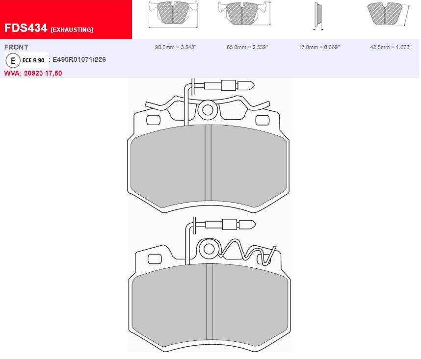 Plaquettes Ferodo DS Performance FDS434 - CITROEN