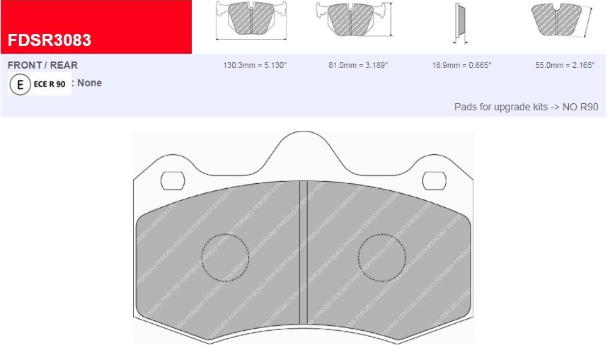 Plaquettes Ferodo Racing DS Uno FRP3083Z