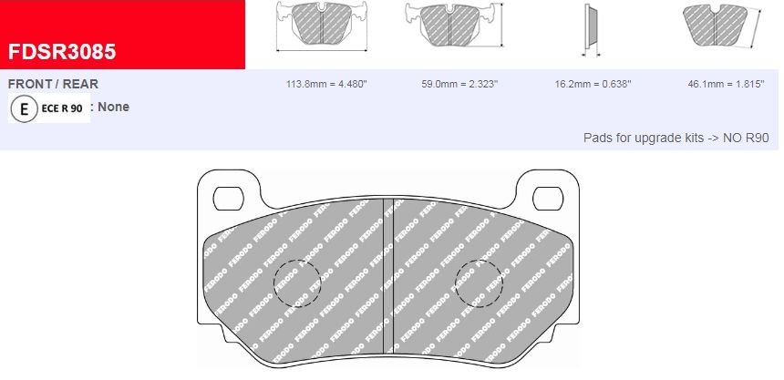 Plaquettes Ferodo DS Performance FDSR3085 - MG