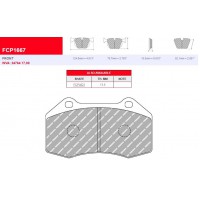 Plaquettes Ferodo DS UNO FCP1667Z - Clio 3 RS
