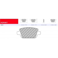 Plaquettes Arrière Ferodo DS2500 FCP1917H Ford Focus RS MK2