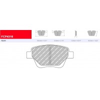 Plaquettes Ferodo DS 2500 FCP4316H - VOLKSWAGEN