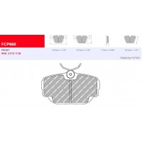 Plaquettes Ferodo DS 3000 FCP660R - BMW