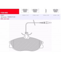 Plaquettes Ferodo DS 3000 FCP1063R - Citroen