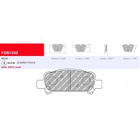 Plaquettes Ferodo DS 3000 FCP1333R - Subaru