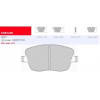 Plaquettes Ferodo DS 2500 FCP1419H - VOLKSWAGEN
