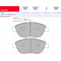 Plaquettes Ferodo DS 2500 FCP1467H - Abarth Fiat