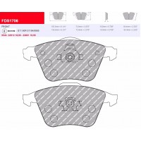 Plaquettes Ferodo DS 2500 FCP1706H FORD Focus 2 ST