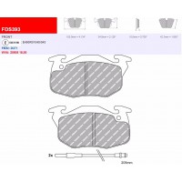 Plaquettes Ferodo DS 2500 FCP393H - PEUGEOT