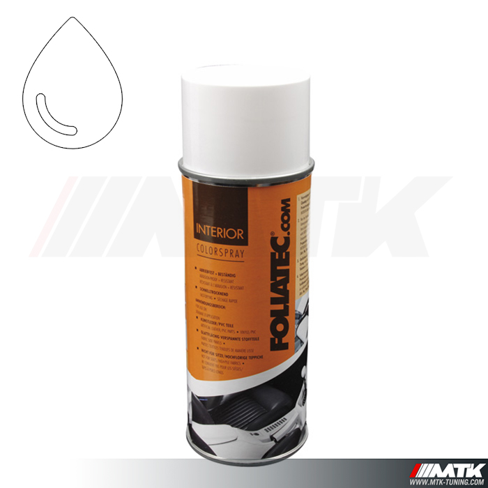 Peinture Foliatec Blanc mat pour simili cuir et plastiques auto