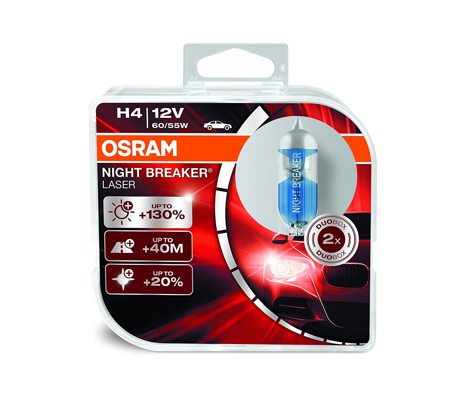 2 Ampoules H4 Osram Night Breaker Laser