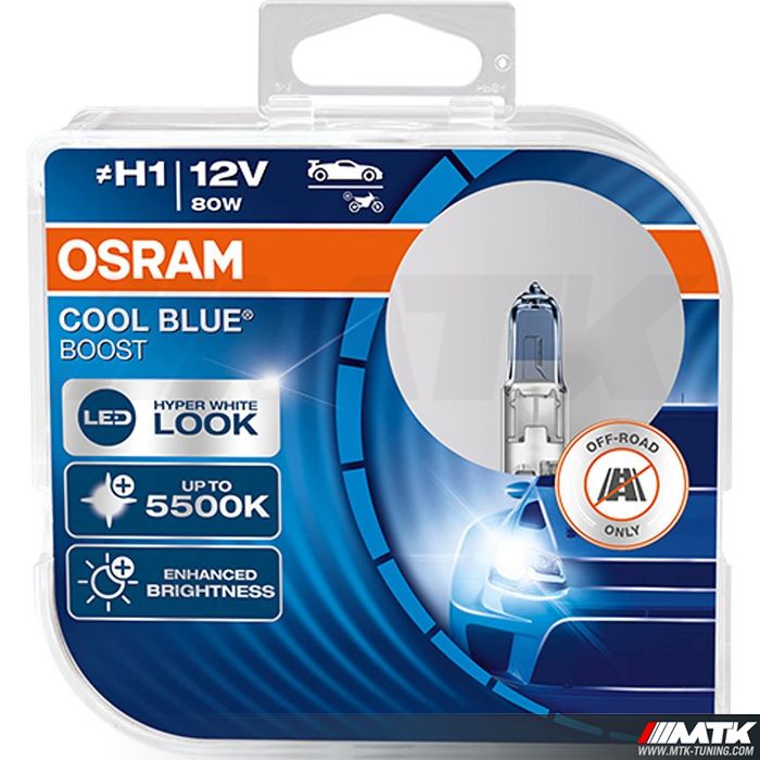 2 ampoules H1 Osram Cool Blue Boost