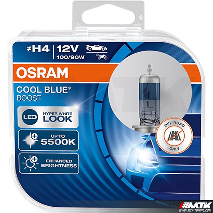 2 ampoules H4 Osram Cool Blue Boost