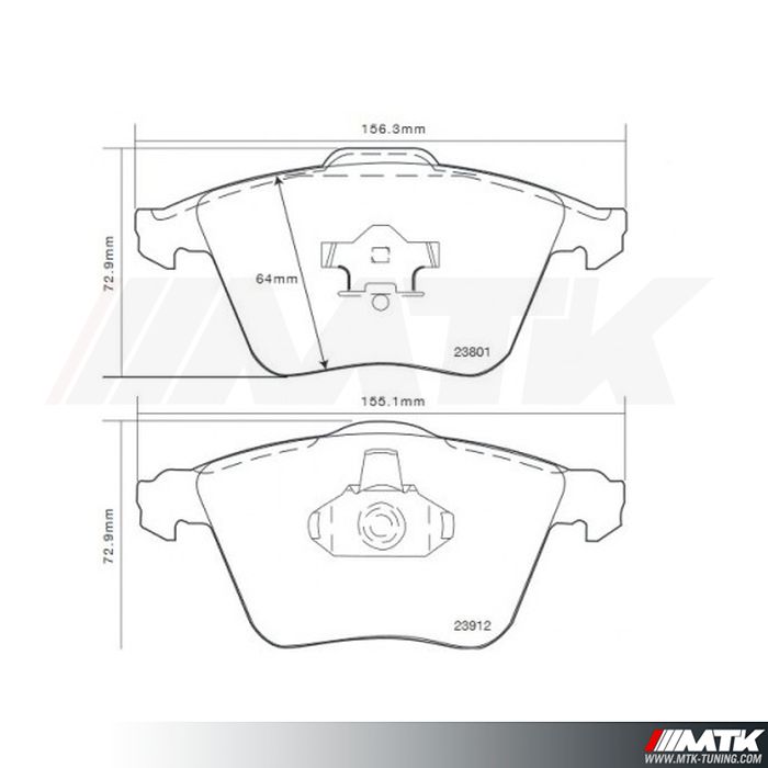 Plaquettes GT2i Clubsport GT-PC5654