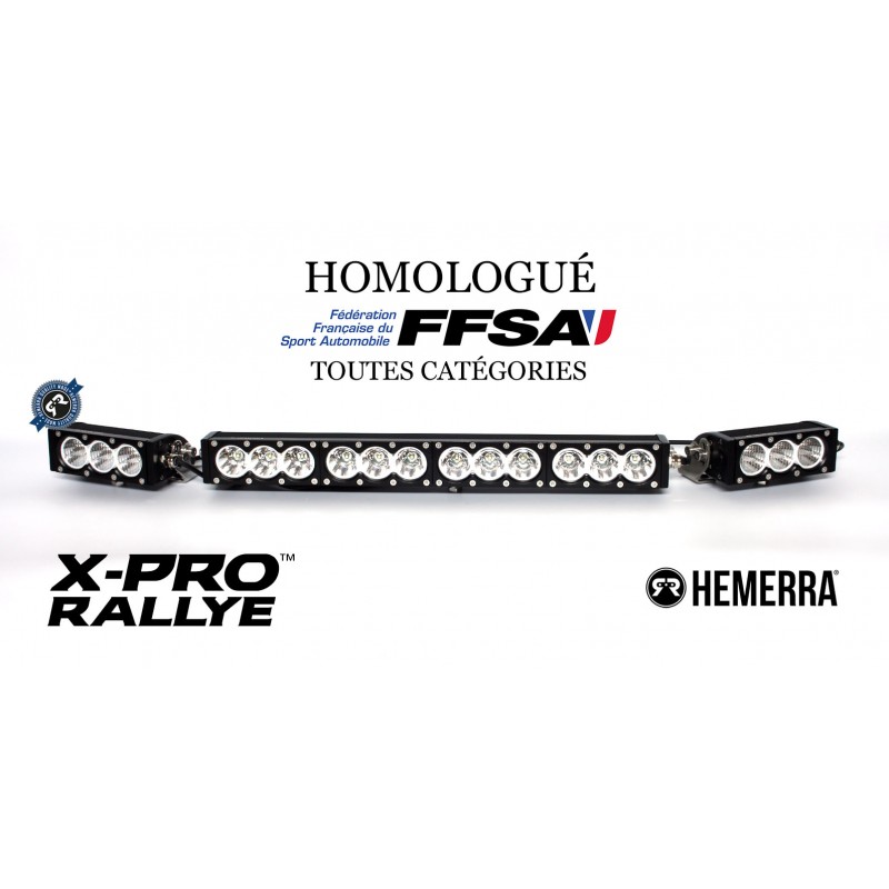 Barre LED X-PRO Rallye - rampe de led homologue FFSA