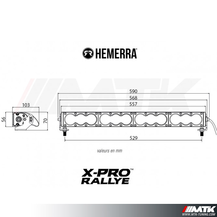 Barre LED X-PRO Rallye - rampe de led FFSA