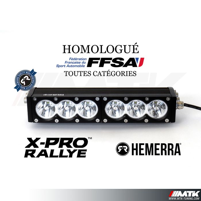 Barre LED X-PRO Rallye 6 - rampe de led FFSA