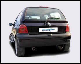 Silencieux Arrière Pour Renault Twingo I (C06) - Kit Complet Avec Collier Et Tampons, Support Largeur 27 Mm