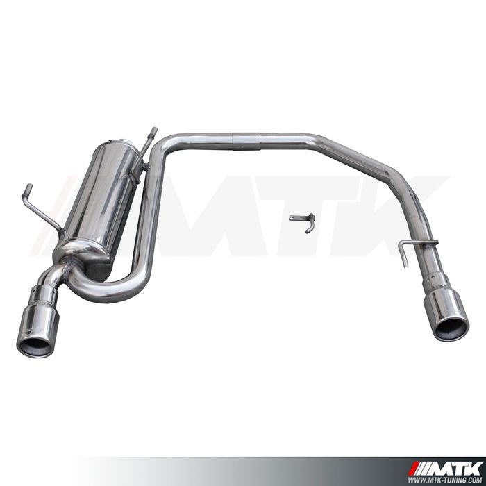 Ligne D'échappement Complète Pour Peugeot 206 1.6 (dès 2005) - Kit 2 Silencieux, Acier, Garantie 30 Mois