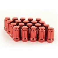 Pack de 20 écrous 12x150 rouge forgés