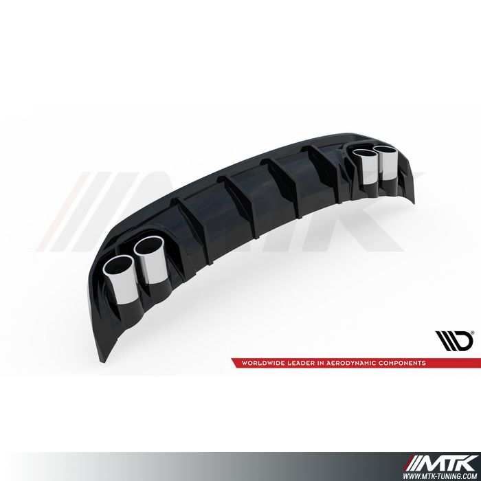 Cadre De Sortie D'échappement Pour Audi A3 8Y S Line 2021-2023 - ABS Noir/carbone/argent, Décoratif, Adhésif Puissant