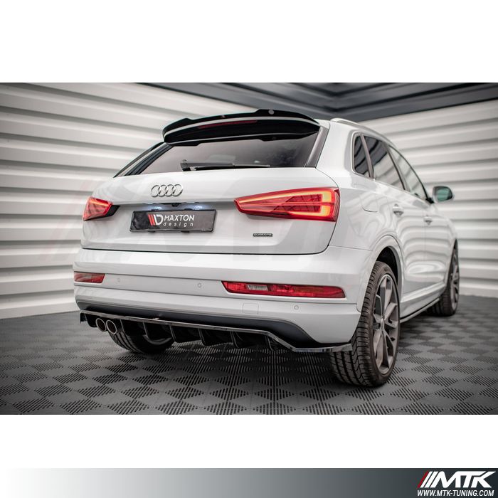 Déflecteurs Latéraux ClimAir Noir Pour Audi Q3 (8U) 2011-2018 - Arrière, Verre Acrylique Haute Qualité