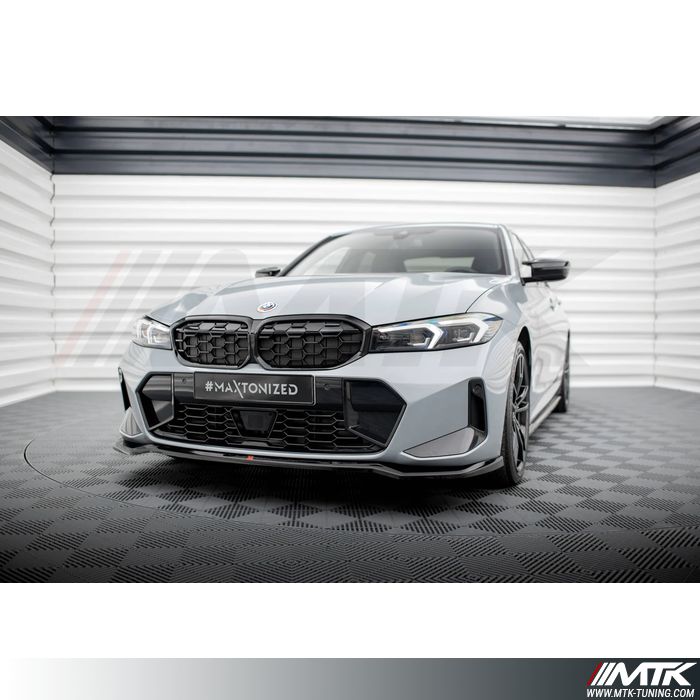 Lames avant Maxton V2 BMW Série 3 G20 G21 Pack-M  Phase 2 Facelift