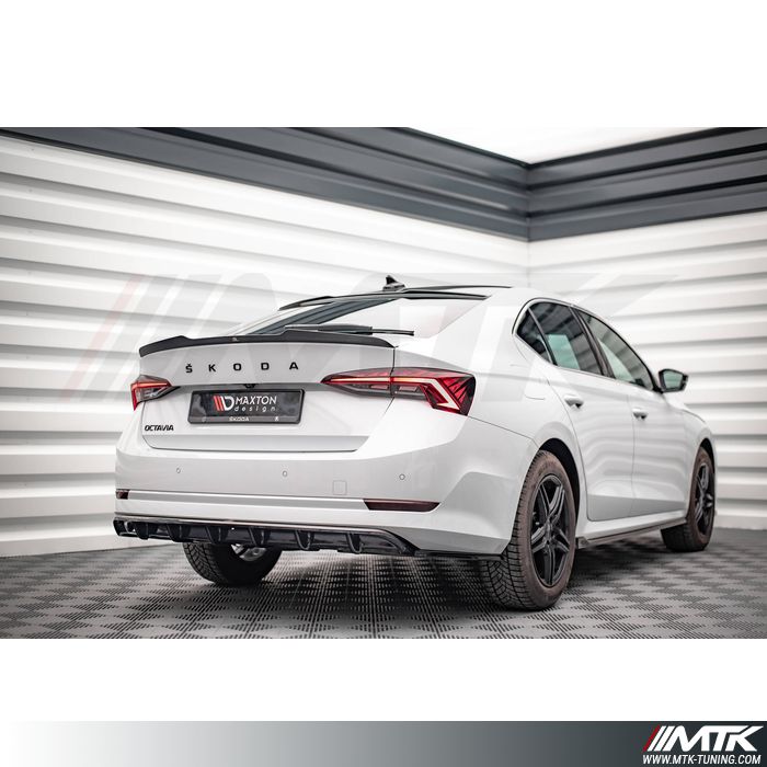 Diffuseur De Pare-chocs Arrière Rieger Tuning Noir Pour Skoda Octavia RS 5E - En ABS - Modèle K00079015