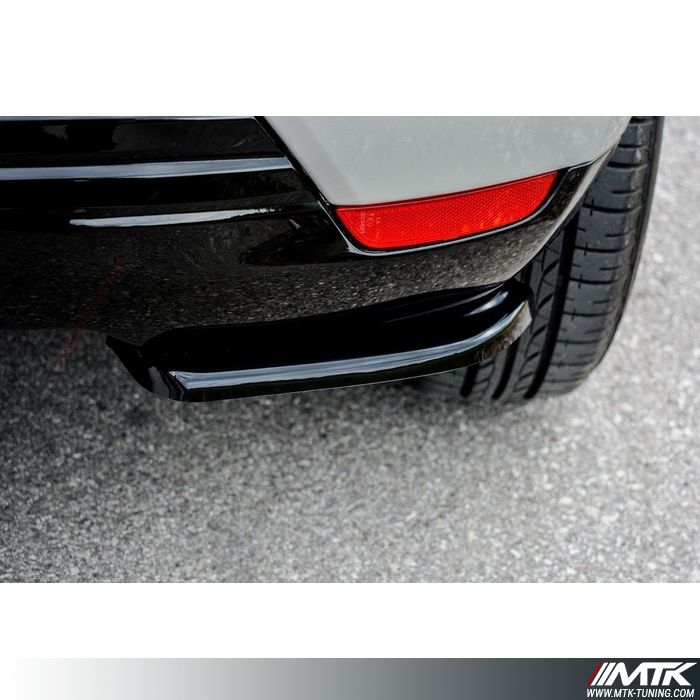 Diffuseur D’échappement ABS Pour Renault Clio 4 (2012-2019) - 2 Pièces, Finition Noire Mate