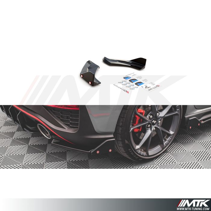 Diffuseurs lateraux arriere Maxton V1 avec Flaps Hyundai I30 N Mk3 Phase 2