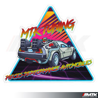 Sticker Brillant - DMC Delorean RETROWAVE