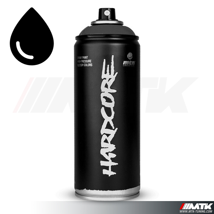 Peinture Hardcore Noir Brillant MTN 400 ml