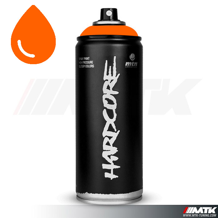 Peinture Hardcore orange Brillant MTN 400 ml