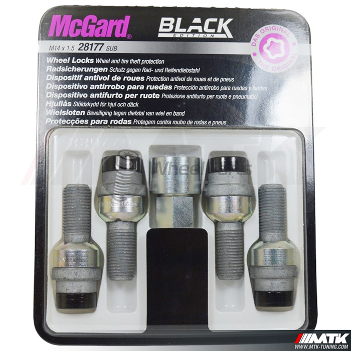 Ecrous antivols de roues McGard BLack 28177SUB