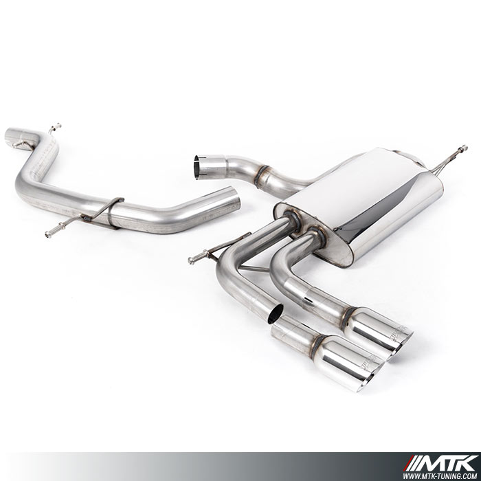 Cat-Back Milltek Audi - A3 8P 1.8 et  2.0 TFSi 2WD Sportback