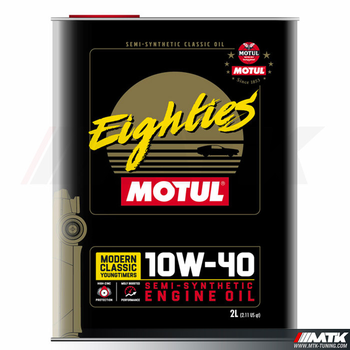 Huile Motul CLASSIC EIGHTIES 10W-40 - 2L