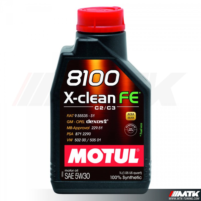 Huile Motul 5W30 -clean FE GM-OPEL dexos2 ; MB-Approval 229.51 ; PSA .
