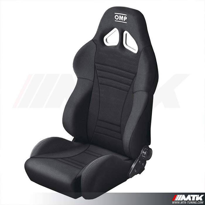 Siège Baquet Simoni Racing Charles - Noir - Réglable Inclinaison - Avec Glissières
