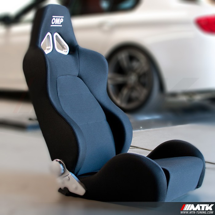 Paire De Sièges Baquet Noirs OMP/Sparco Style - Pour Rallye, Course - Supports Latéraux, Homologation FIA/MSA