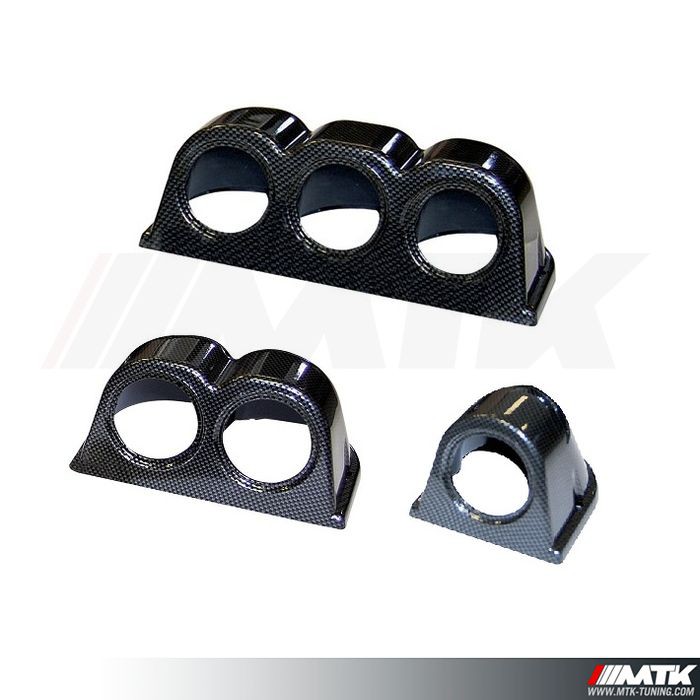 E Support™ 52mm 2 Support Fixation Montage Manometre Tableau de Bord Jauge Auto ABS Plastique 