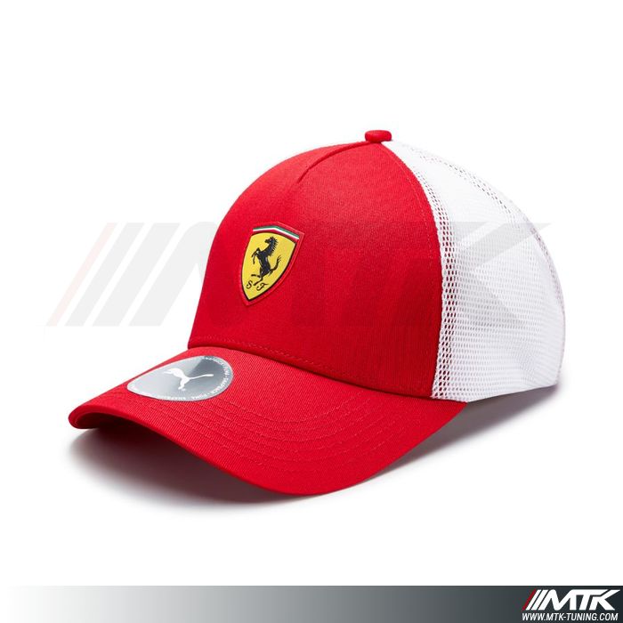 Casquette Ferrari Trucker Rouge