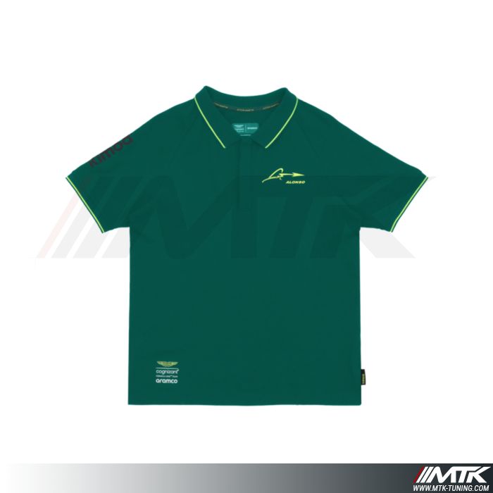 Polo Aston Martin Kimoa Fernando Alonso vert homme